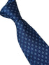 dark blue navy tie with square spotted design